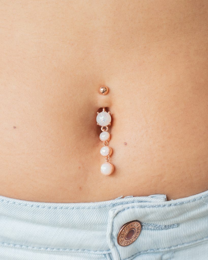 Piercing De Ombligo Con Palos Rose Gold Chulis