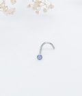 Piercing nostril opalo Celeste y Purpura Tornasol / Acero Inoxidable
