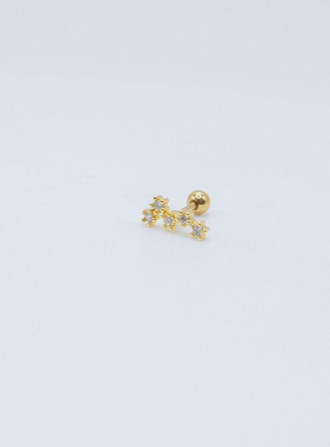 Piercing constelacion 5 estrellas dorado / Acero Inoxidable