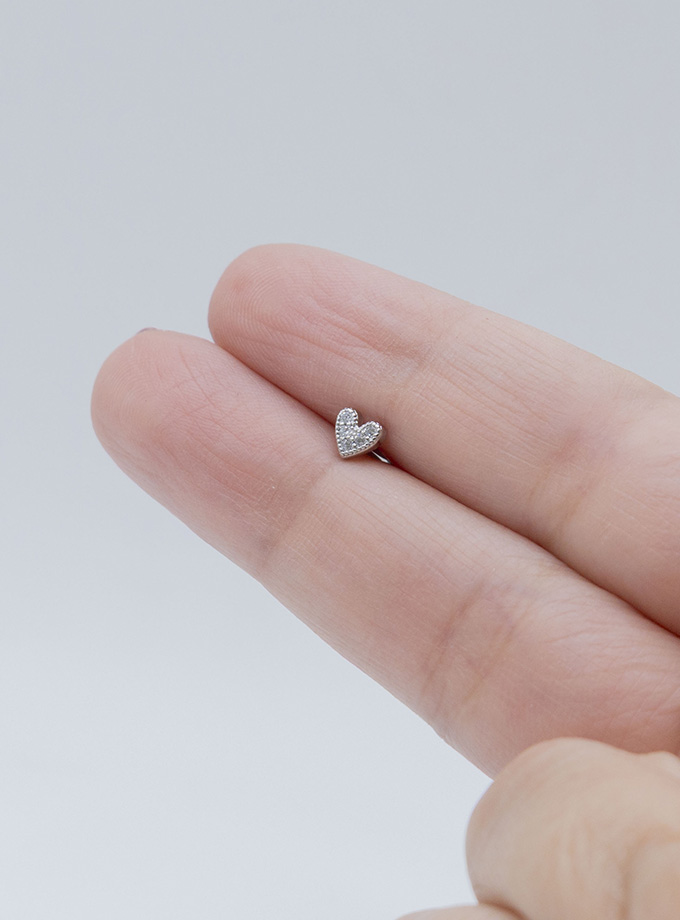 Piercing corazon mini silver / Acero Inoxidable