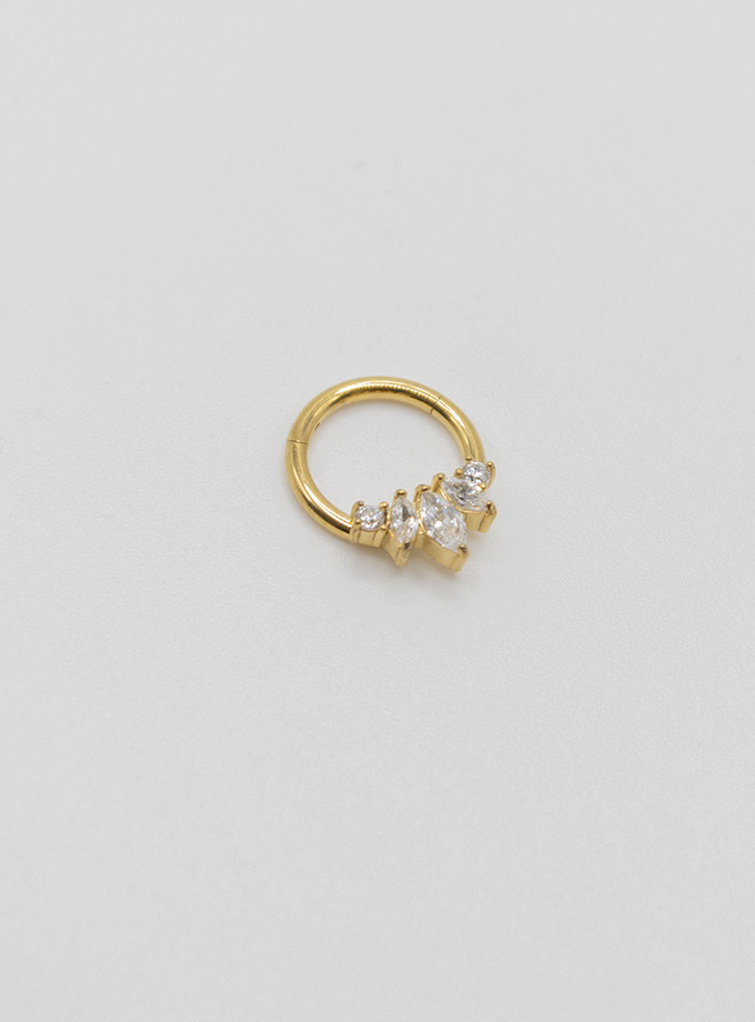 Piercing Hoop para daith, hélix o septum / Dorado / 16G