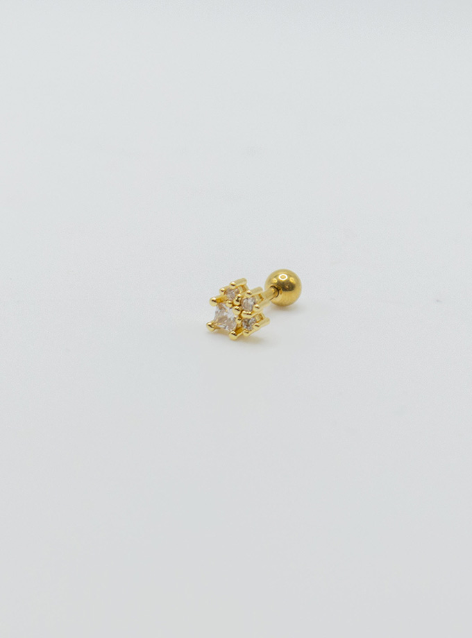 Piercing Huella Pet dorada petit / Acero Inoxidable