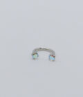 Septum ring doble zirconia tornasol / Acero Inoxidable