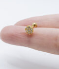 Piercing flor dorado petit / Acero Inoxidable