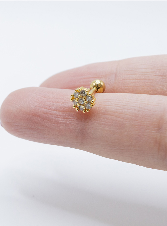 Piercing flor dorado petit / Acero Inoxidable